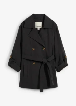 bonprix bonprix Gabardina corta Negro Sale