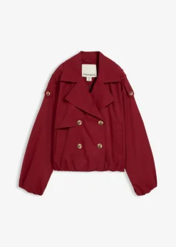 bonprix bonprix Gabardina corta Rojo rubí Hot