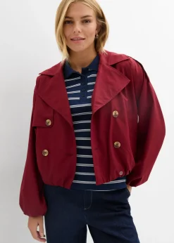 bonprix bonprix Gabardina corta Rojo rubí Hot
