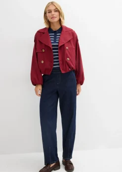 bonprix bonprix Gabardina corta Rojo rubí Hot
