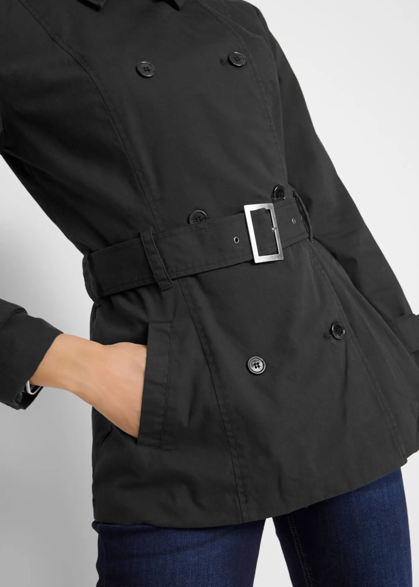 bonprix bonprix Gabardina corta Negro Outlet