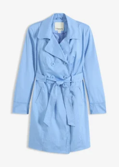 bonprix bonprix Gabardina de algodón azul provenzal New