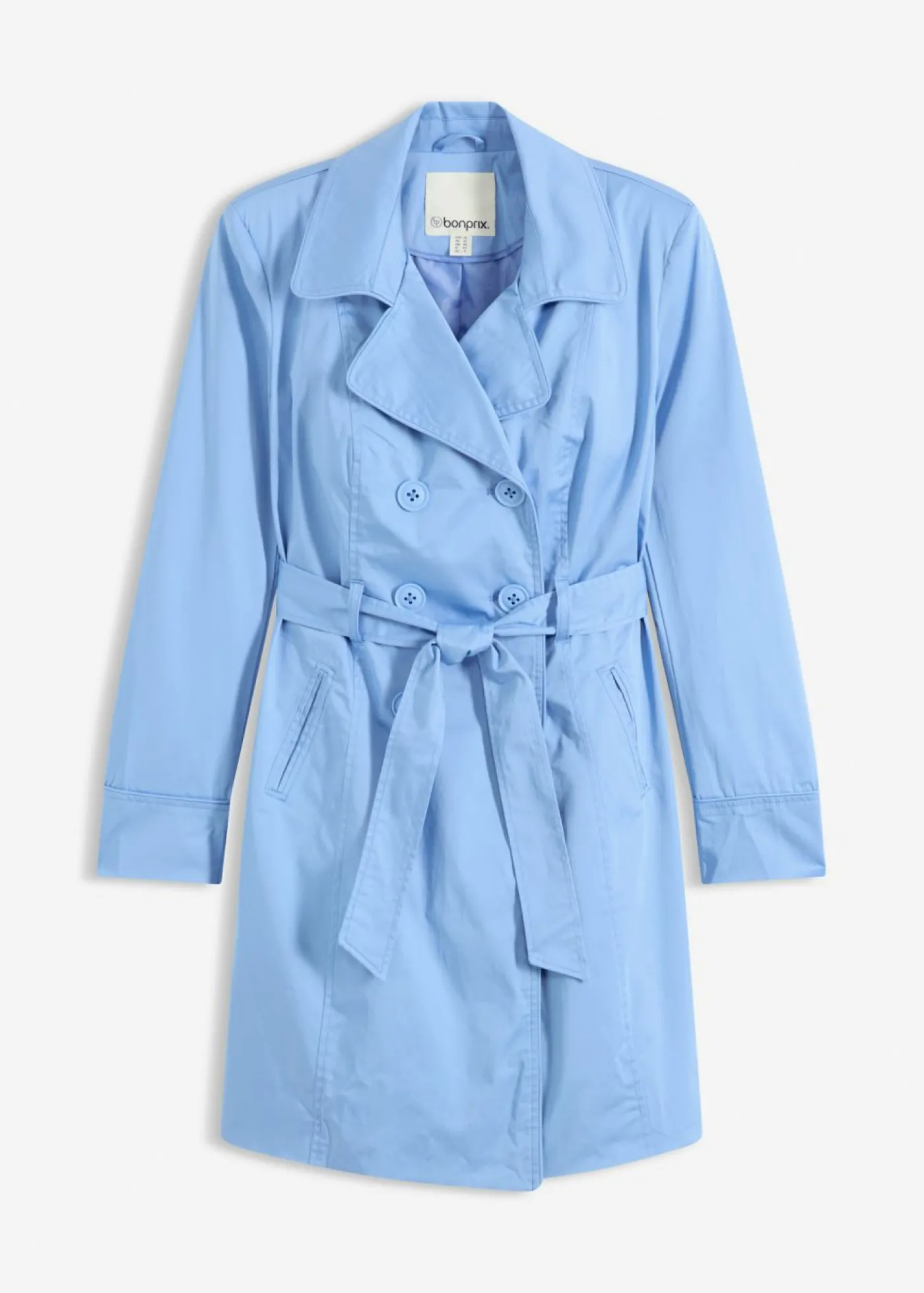 bonprix bonprix Gabardina de algodón azul provenzal New