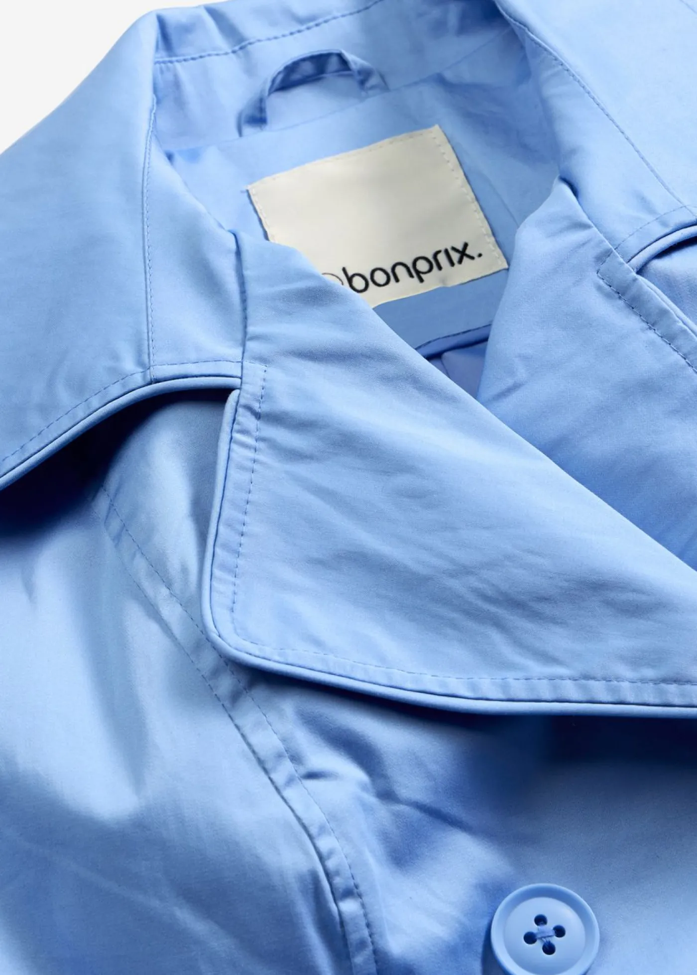 bonprix bonprix Gabardina de algodón azul provenzal New