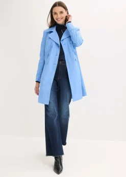 bonprix bonprix Gabardina de algodón azul provenzal New