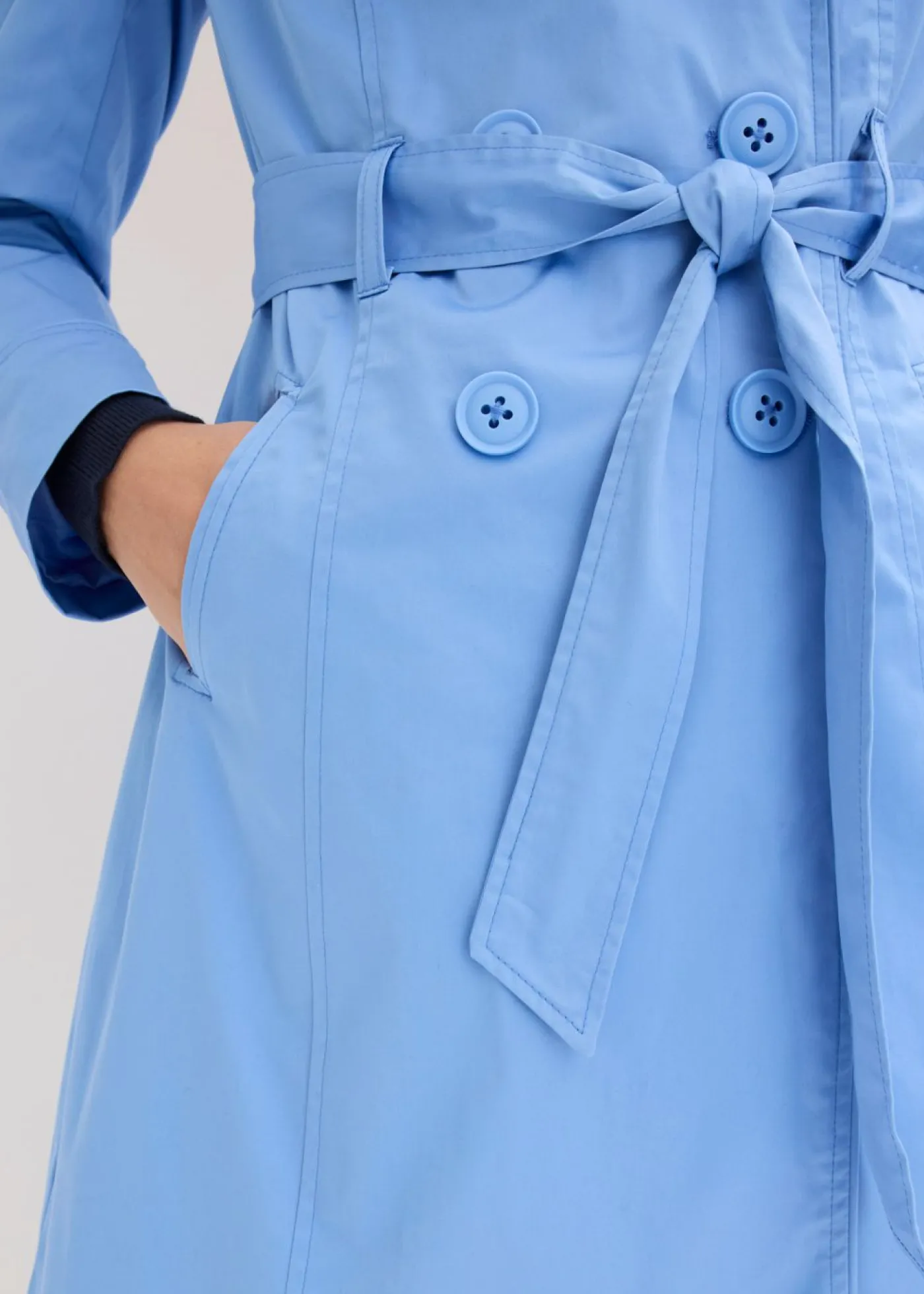 bonprix bonprix Gabardina de algodón azul provenzal New