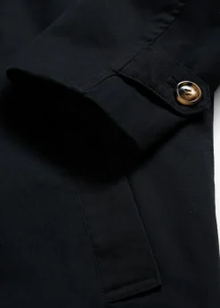 bonprix bonprix Gabardina de botonera sencilla Negro Clearance