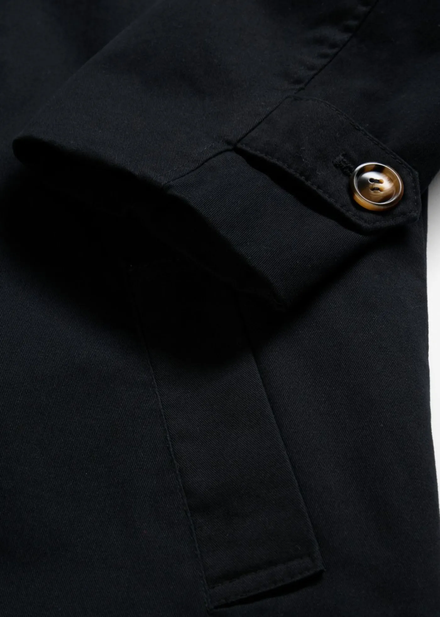 bonprix bonprix Gabardina de botonera sencilla Negro Clearance
