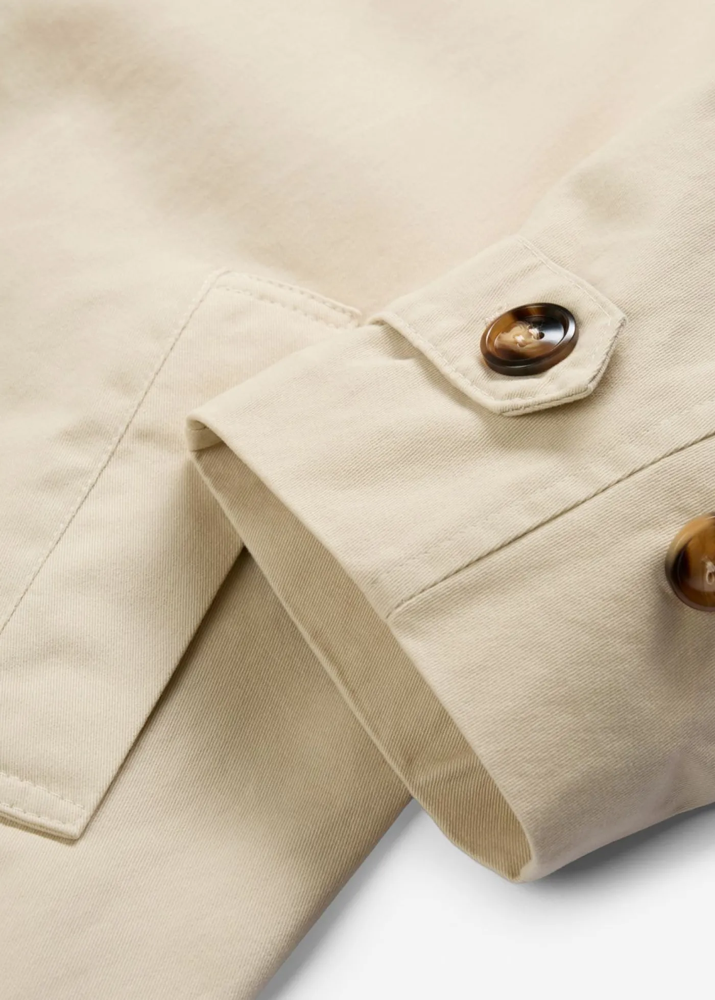 bonprix bonprix Gabardina de botonera sencilla Arena claro New