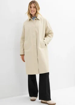 bonprix bonprix Gabardina de botonera sencilla Arena claro New