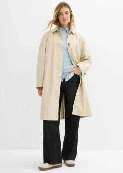 bonprix bonprix Gabardina de botonera sencilla Arena claro New