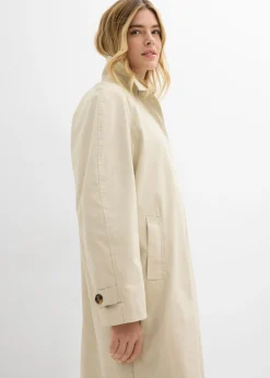bonprix bonprix Gabardina de botonera sencilla Arena claro New