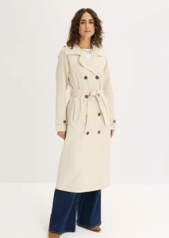 bonprix bonprix Gabardina forrada Arena claro Sale