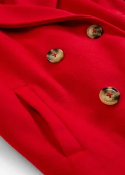 bonprix bonprix Gabardina holgada con aspecto de lana fresa Best