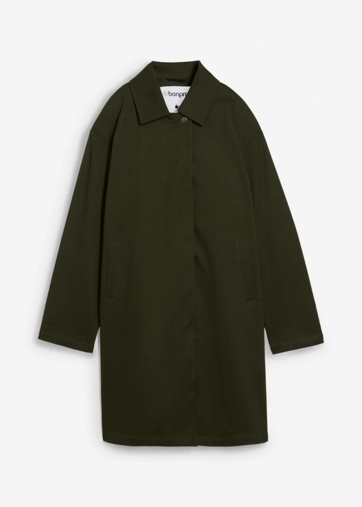 bonprix bonprix Gabardina repelente al agua Verde oscuro Discount