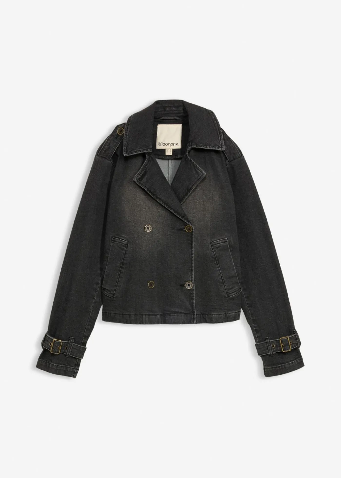 bonprix bonprix Gabardina vaquera denim negro Sale