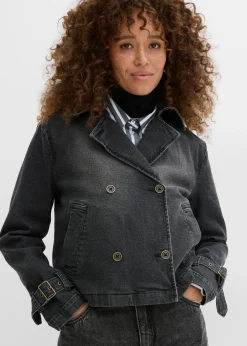 bonprix bonprix Gabardina vaquera denim negro Sale