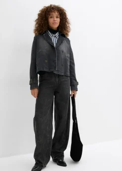 bonprix bonprix Gabardina vaquera denim negro Sale