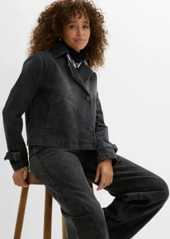bonprix bonprix Gabardina vaquera denim negro Sale