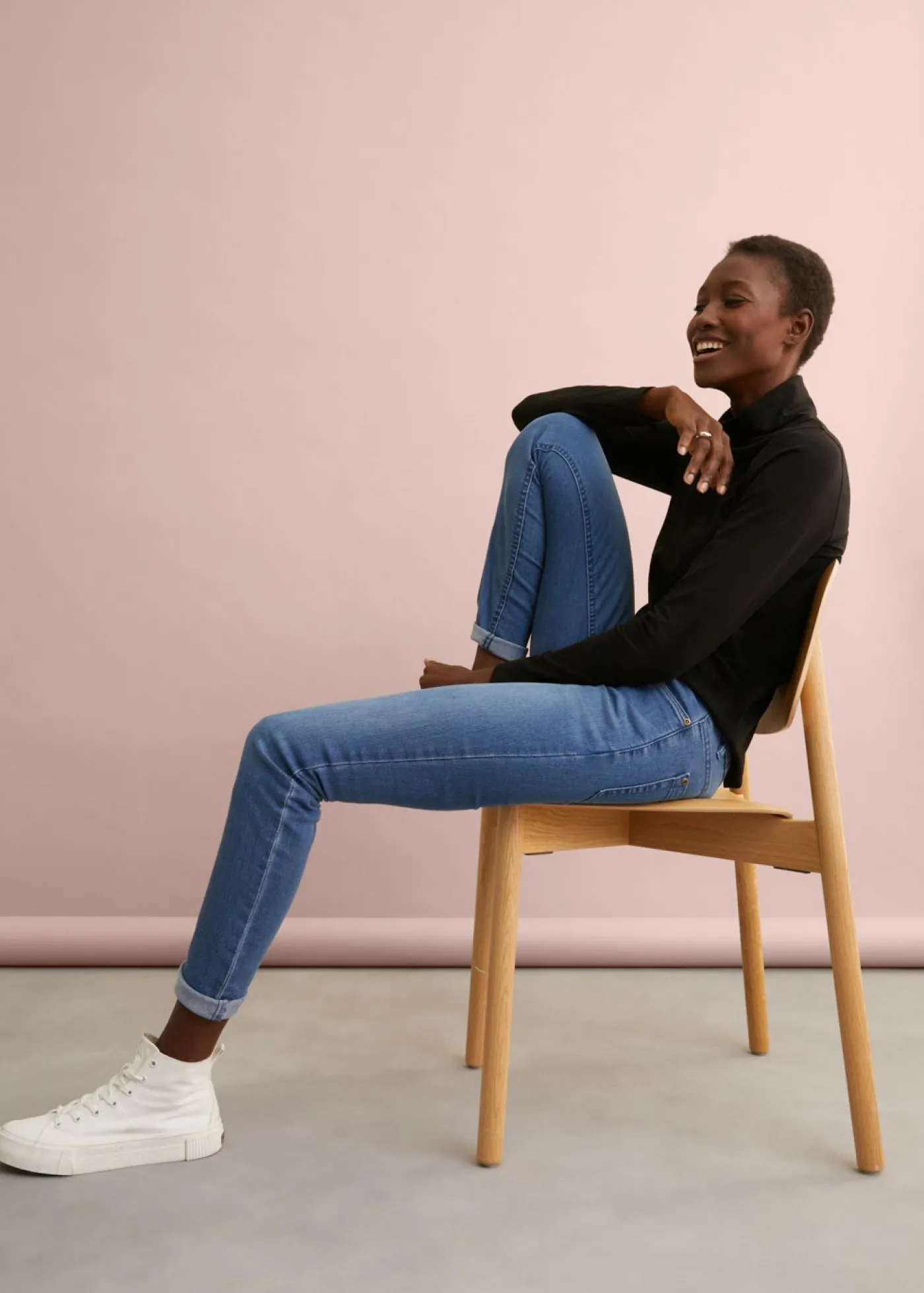 bonprix bonprix Jeggings de talle medio Azul desgastado Online