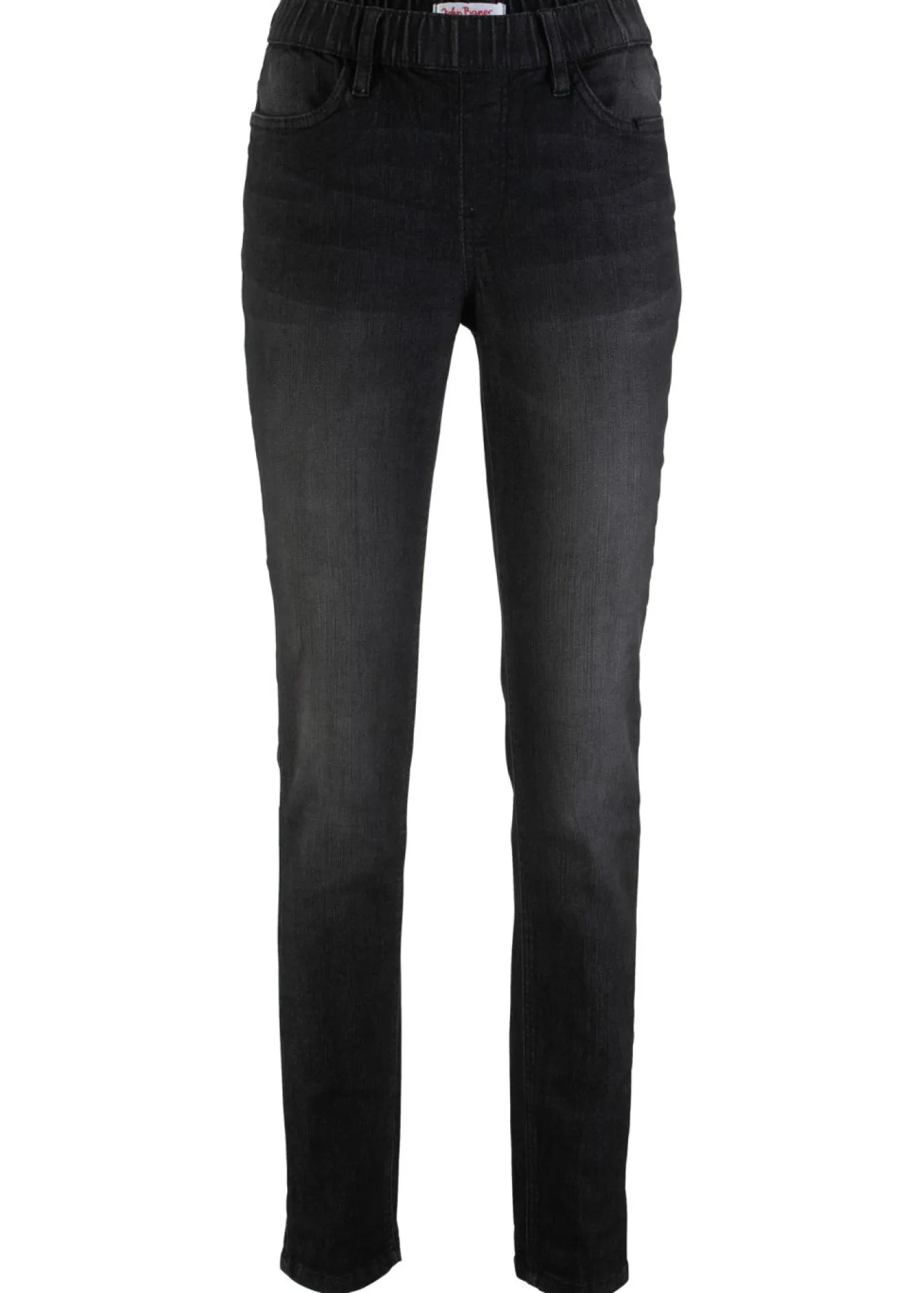 bonprix bonprix Jeggings de talle medio Negro desgastado Clearance