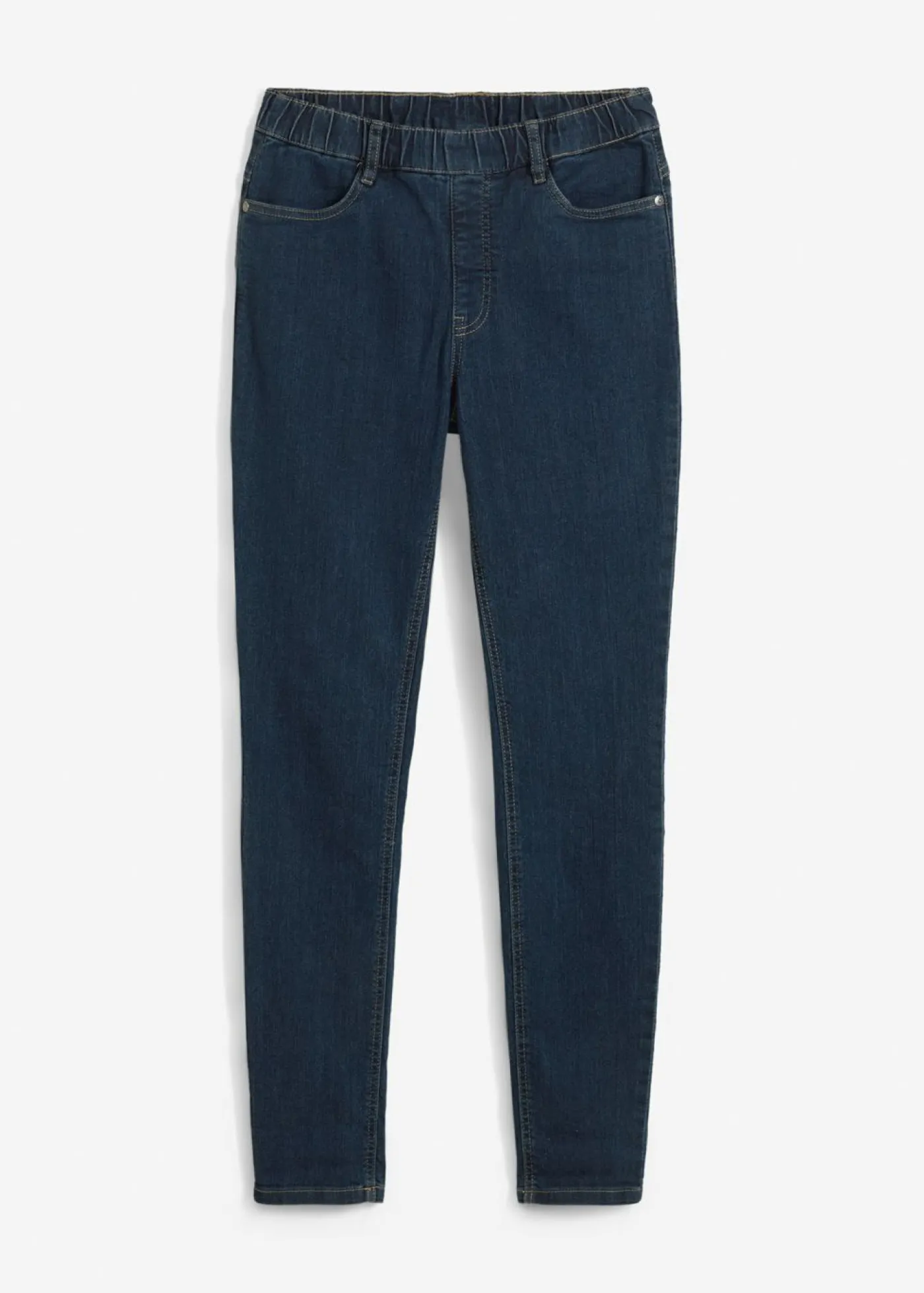 bonprix bonprix Jeggings elásticos con cintura cómoda y ancha denim intenso Sale