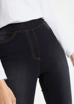 bonprix bonprix Jeggings elásticos, térmicos y funcionales, de tiro alto con cintura cómoda Vaquero negro Discount