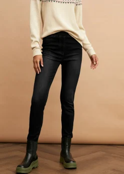 bonprix bonprix Jeggings elásticos, térmicos y funcionales, de tiro alto con cintura cómoda Vaquero negro Discount