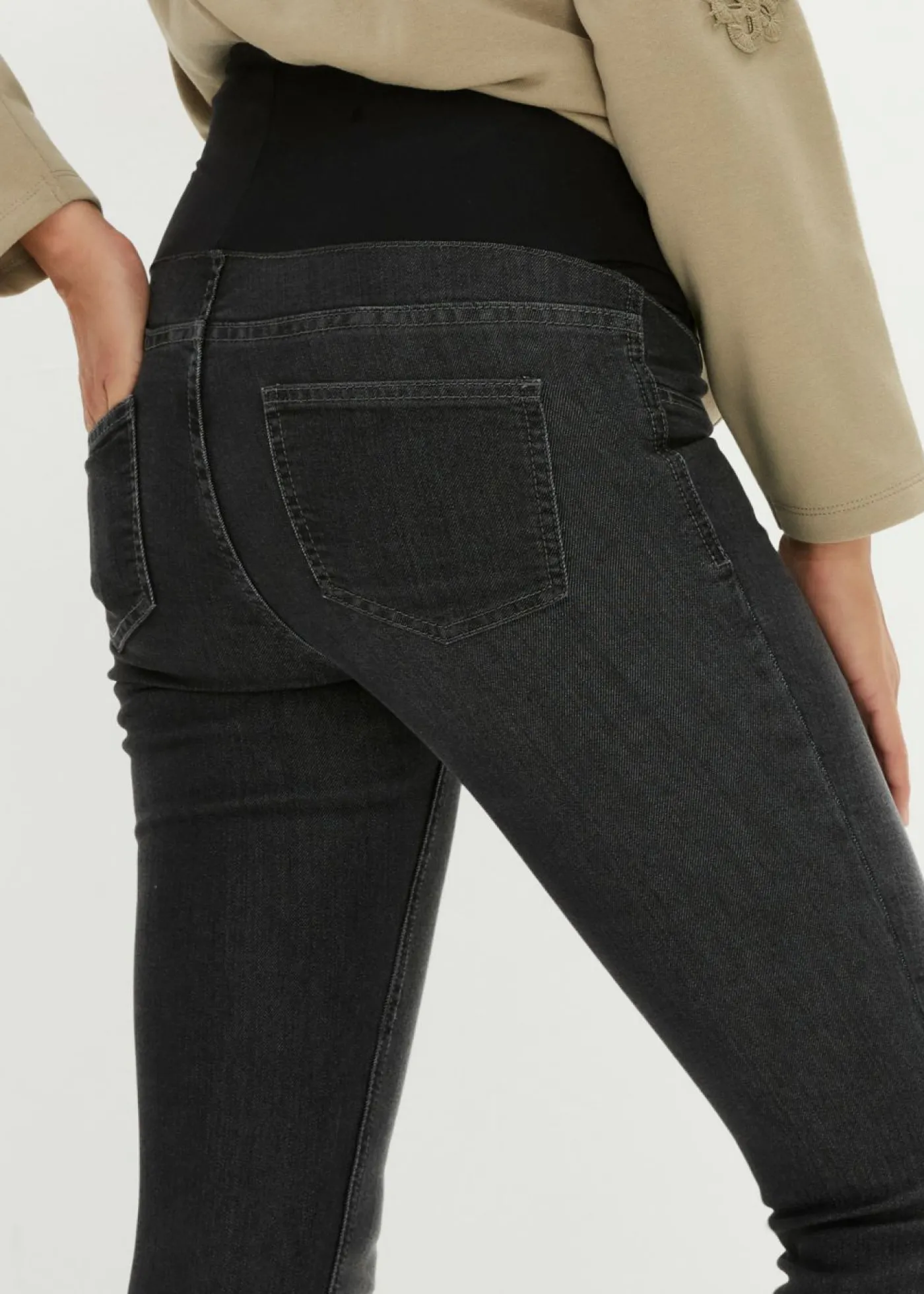 bonprix bonprix Jeggings premamá con algodón (2 unidades), skinny azul piedra + negro denim Online