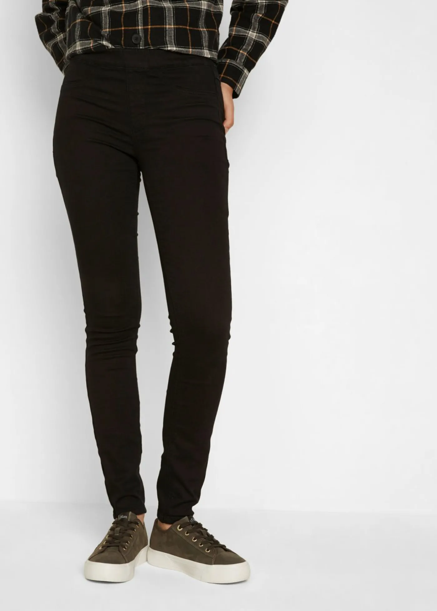 bonprix bonprix Jeggings térmicos de talle medio Negro Outlet