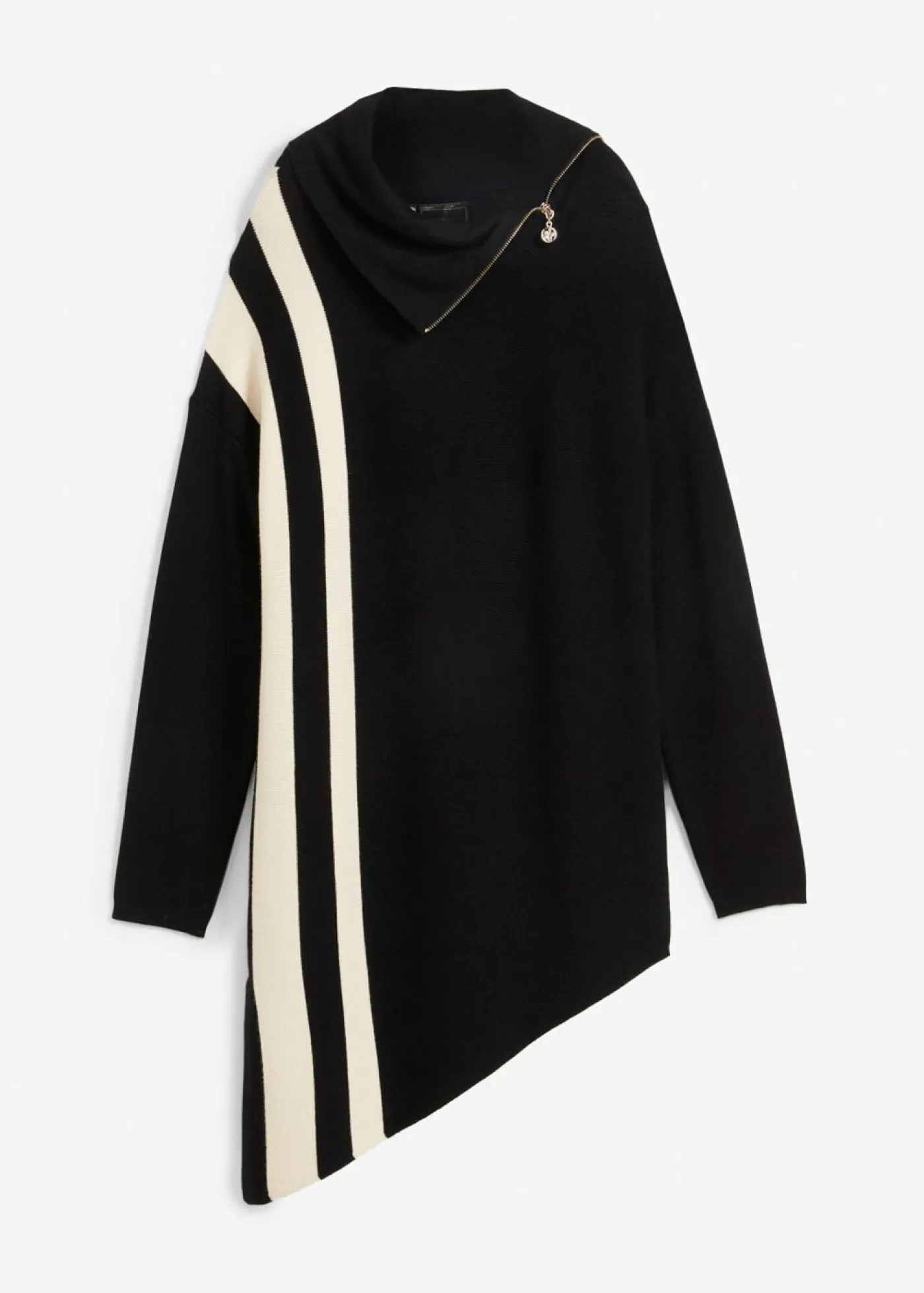 bonprix bonprix Jersey negro-gris guijarro con rayas