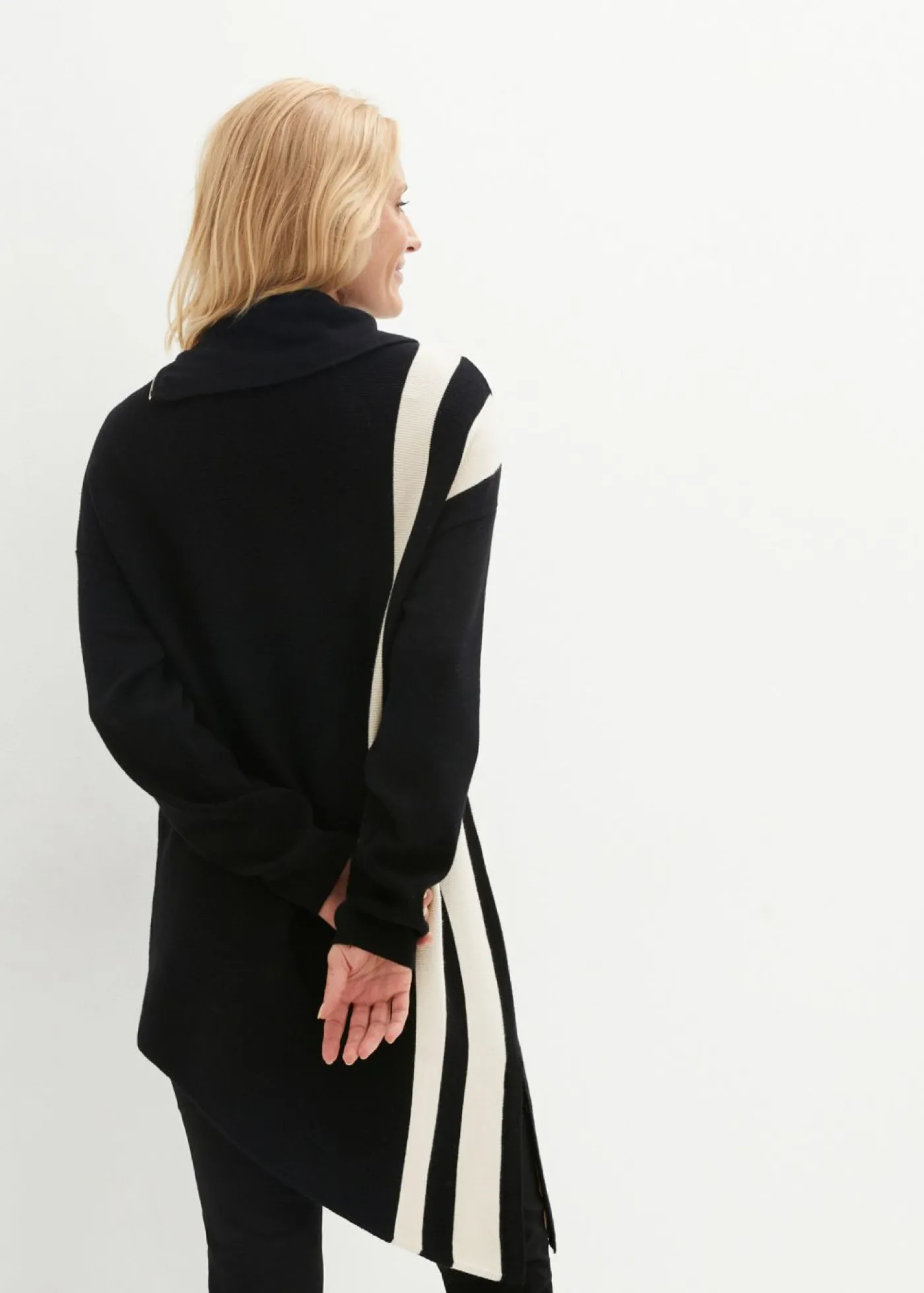 bonprix bonprix Jersey negro-gris guijarro con rayas