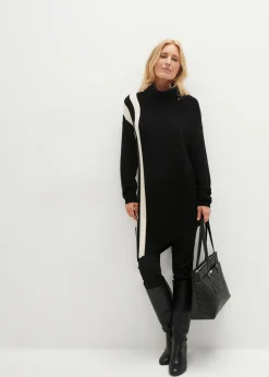 bonprix bonprix Jersey negro-gris guijarro con rayas