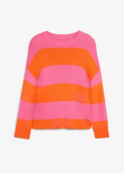 bonprix bonprix Jersey Rosa-naranja con rayas New