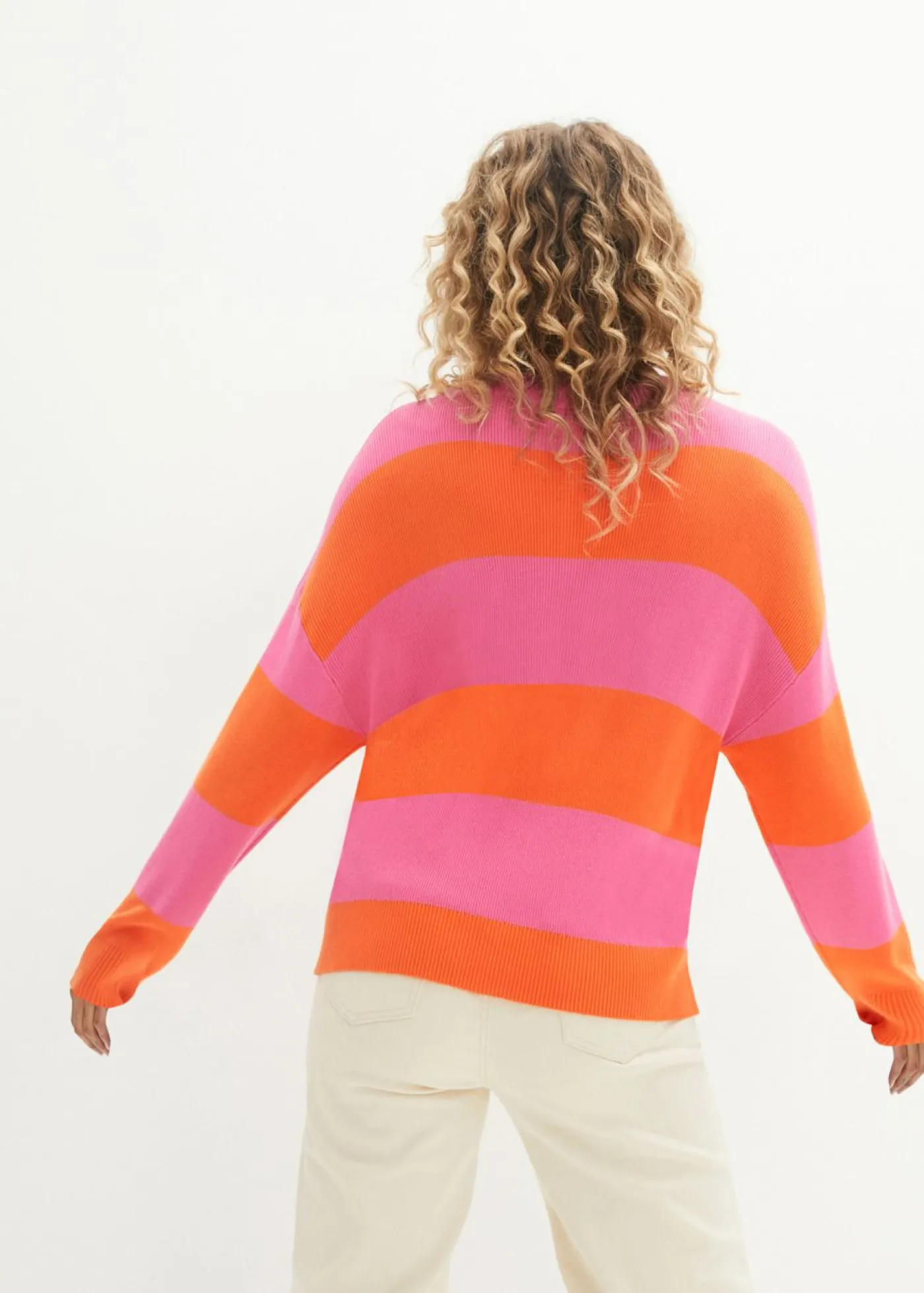 bonprix bonprix Jersey Rosa-naranja con rayas New