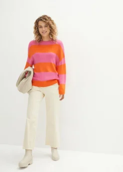 bonprix bonprix Jersey Rosa-naranja con rayas New