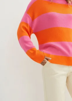 bonprix bonprix Jersey Rosa-naranja con rayas New