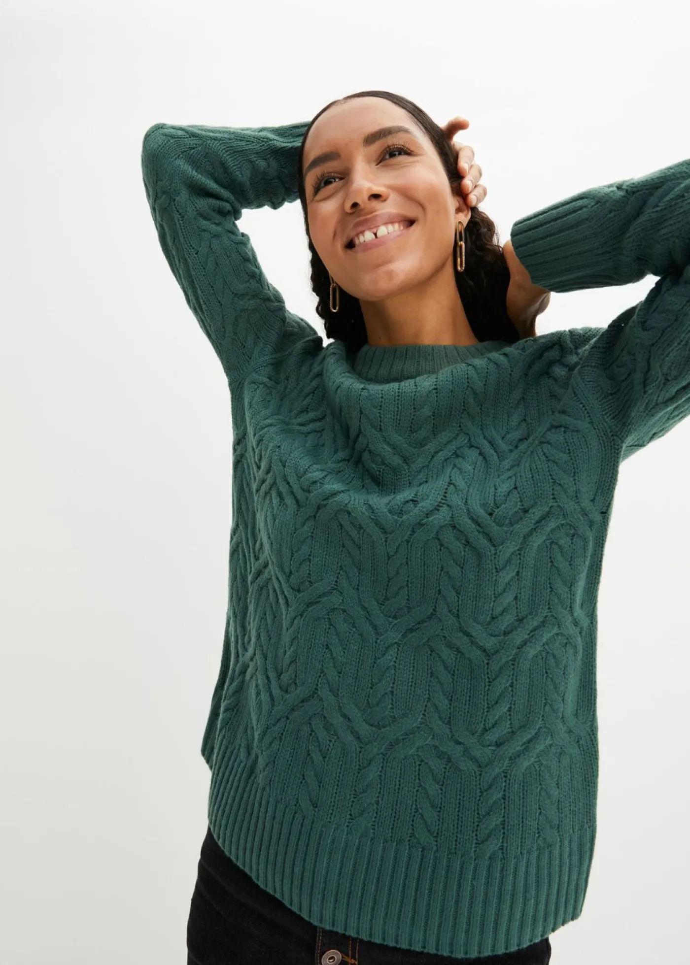 bonprix bonprix Jersey verde mate Discount