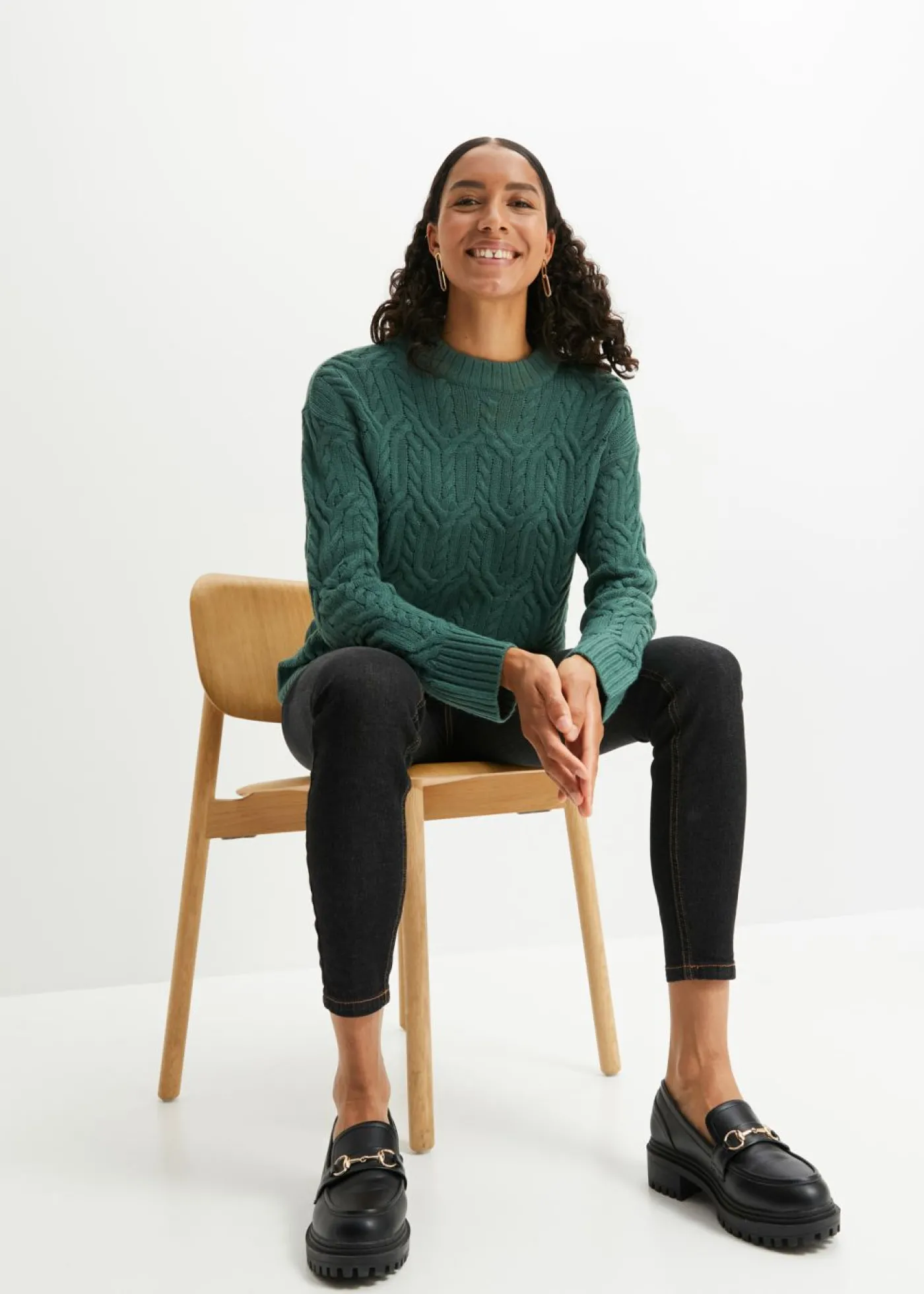 bonprix bonprix Jersey verde mate Discount