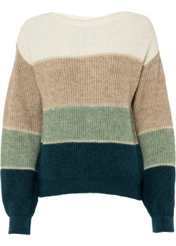 bonprix bonprix Jersey Blanco-arena-verde menta-azul petróleo de rayas Hot