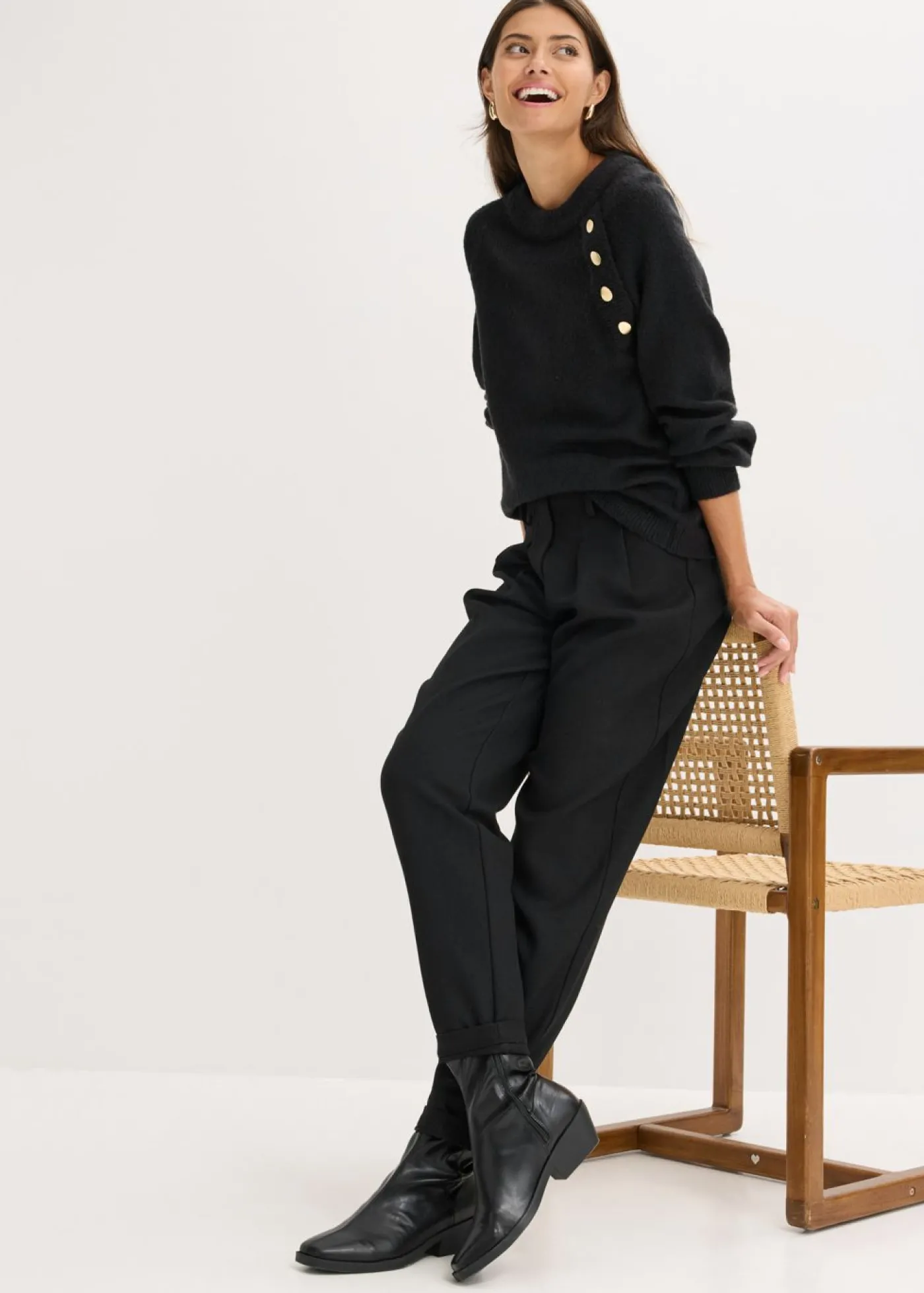 bonprix bonprix Jersey Negro Clearance