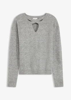 bonprix bonprix Jersey gris jaspeado-plata moteado Clearance