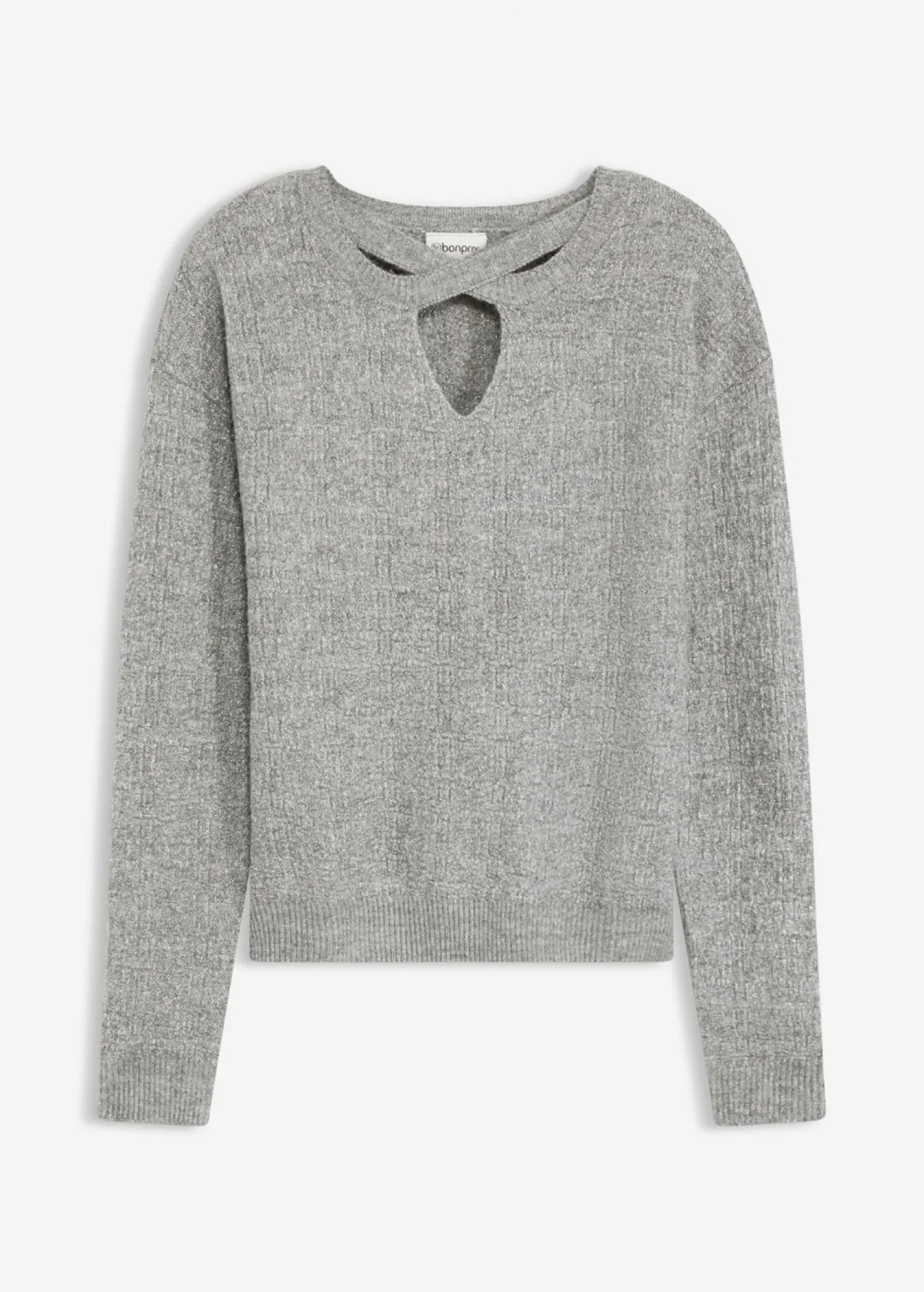 bonprix bonprix Jersey gris jaspeado-plata moteado Clearance