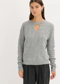 bonprix bonprix Jersey gris jaspeado-plata moteado Clearance