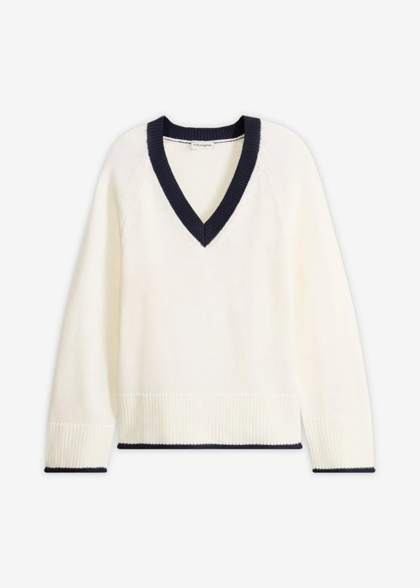 bonprix bonprix Jersey blanco perla/azul marino Hot