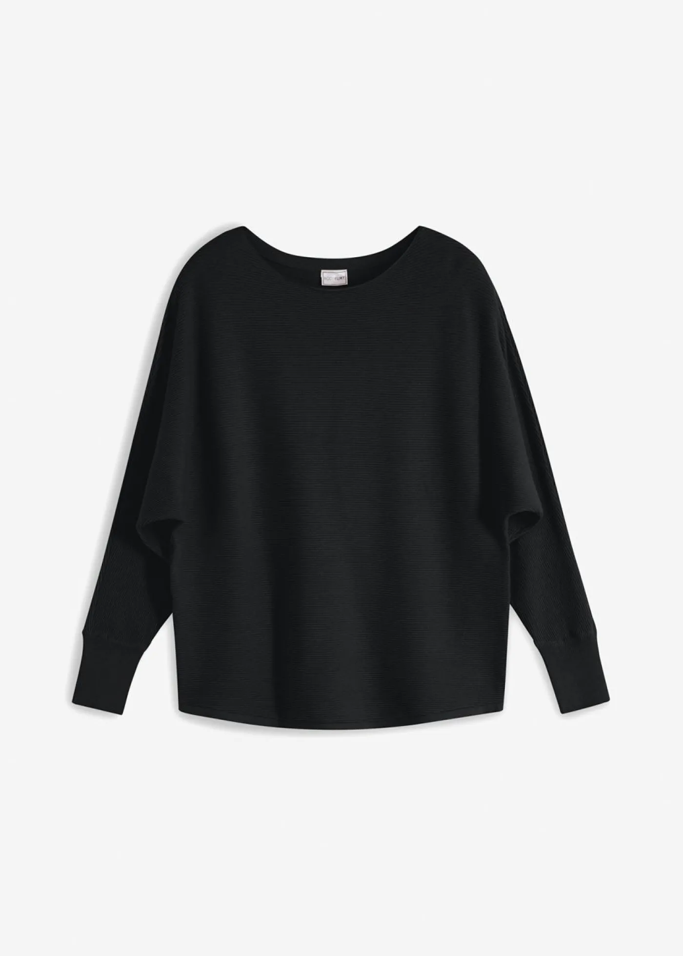 bonprix bonprix Jersey acanalado de gran tamaño Negro Hot