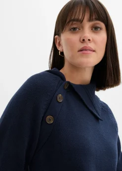 bonprix bonprix Jersey asimétrico Azul marino Outlet