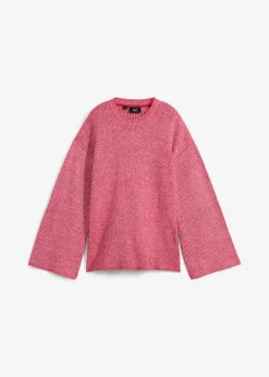 bonprix bonprix Jersey boxy rojo sangría-blanco lana moteado Sale