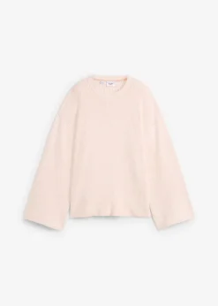 bonprix bonprix Jersey boxy rosa pálido-blanco lana moteado Online