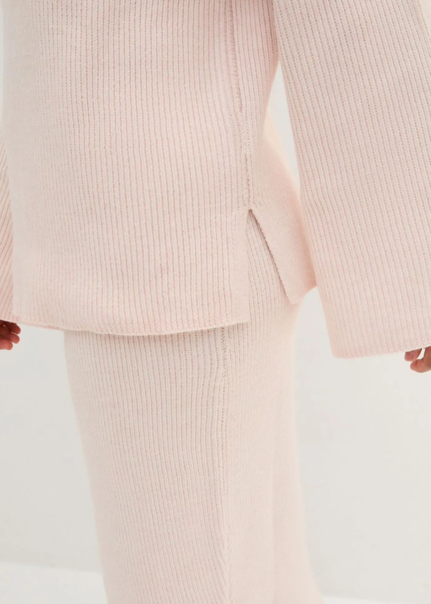 bonprix bonprix Jersey boxy rosa pálido-blanco lana moteado Online